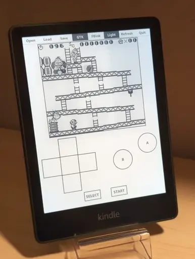 My Kindle running a legally™ obtained version of donkey kong
