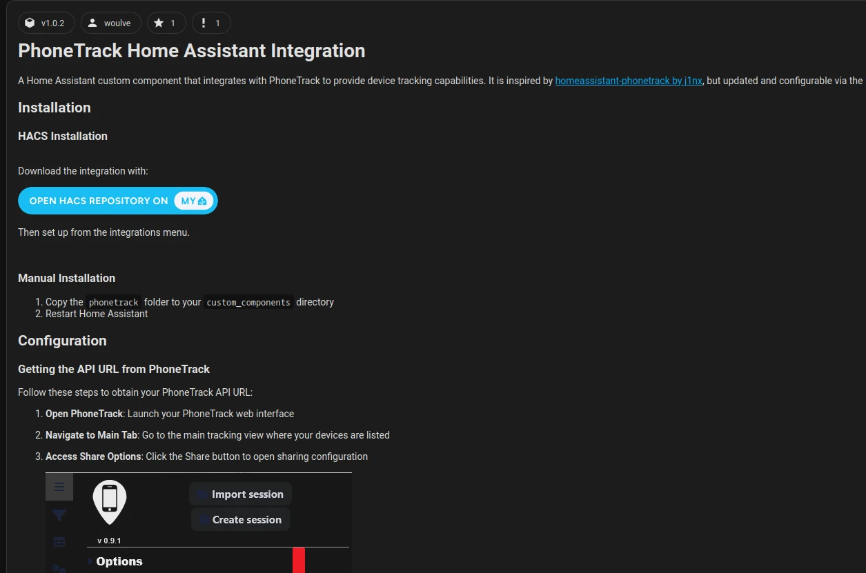Phonetrack Integration
